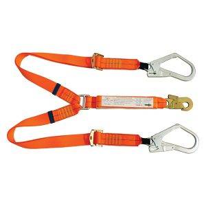 Adjustable Double leg lanyard with twin scaffolding hooks