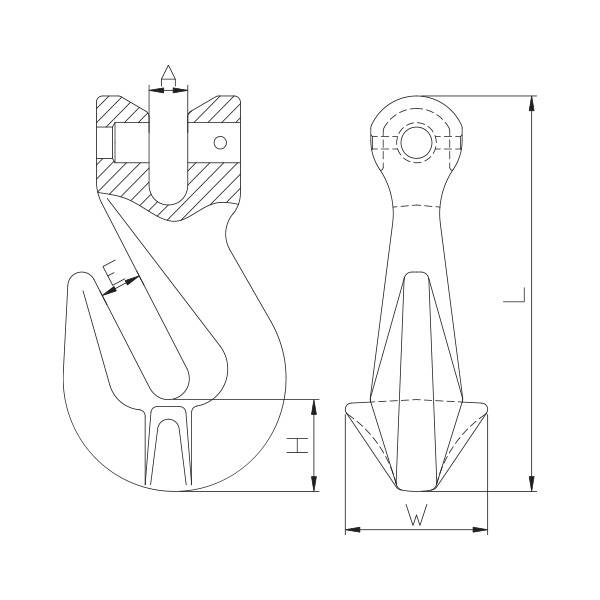 Grade 80 Clevis Grab Hook Chain & Rigging Supplies