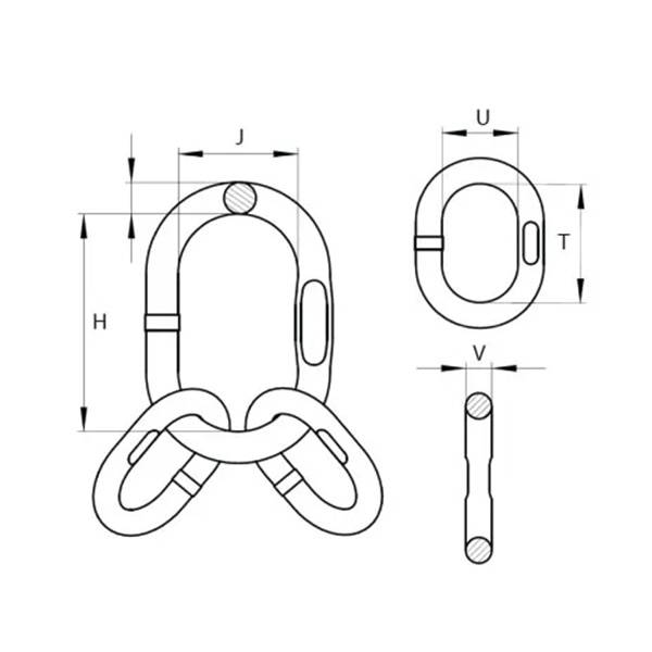 Grade 100 Multi Master Link for 2, 3 & 4 leg chain slings Chain
