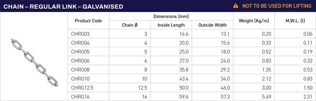 Chain Regular Link Galvanised Chain Rigging Supplies chain-regular-link-galvanised-chain-rigging-supplies