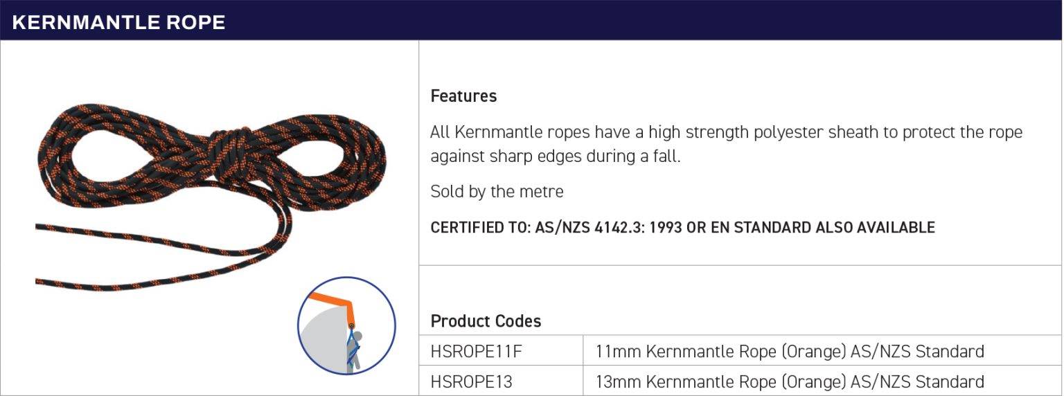 11mm Kernmantle Rope Chain & Rigging Supplies