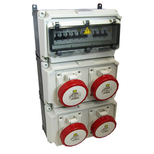 Wall mounted four reefer socket outlet enclosure from Sitemate